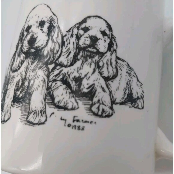Cindy Farmer Mug Puppies Cocker Spaniel 1988 - Picture 6 of 7